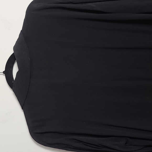 OLIVACEOUS Gauze Flowy Long Sleeve Button Down Blouse in Black Size Large - Picture 12 of 16